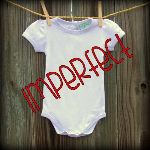IMPERFECT Blank Girl's Short Puff Sleeve Infant Bodysuit